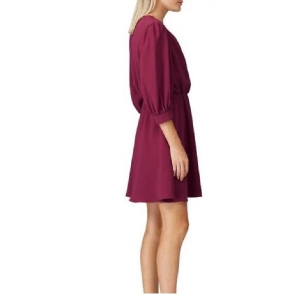 Amanda Uprichard Alissa Puff Sleeve Mini Dress in Jam - Picture 2 of 10